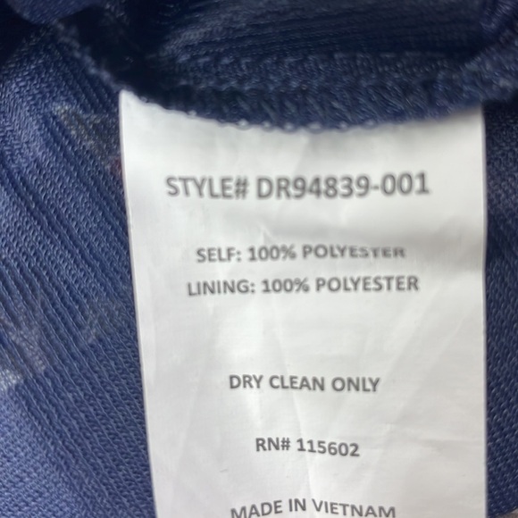 Lush Women’s Navy Blue Floral Spaghetti Strap Mini Dress, size Small - Picture 10 of 13